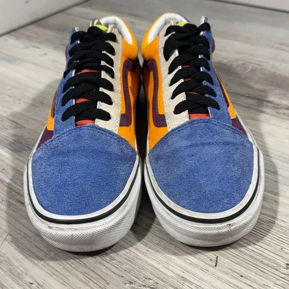 Vans Classic Old Skool "Mix and Match" Women's Sz 7 Blue Purple Orange EUC - Picture 3 of 8